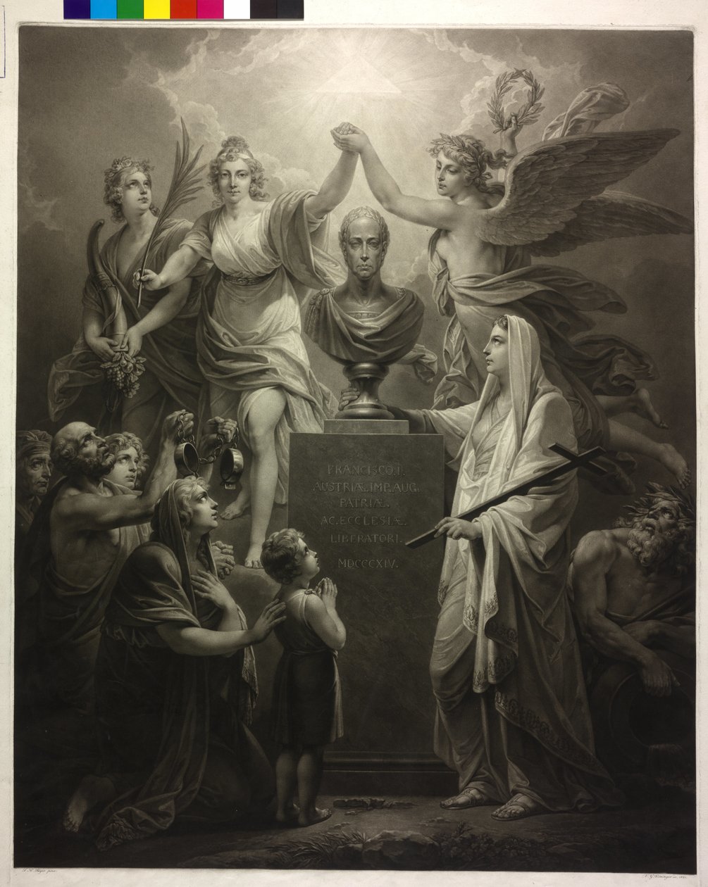 Apoteóza císaře Františka II. - Požehnání míru od Friedrich Heinrich Fuger