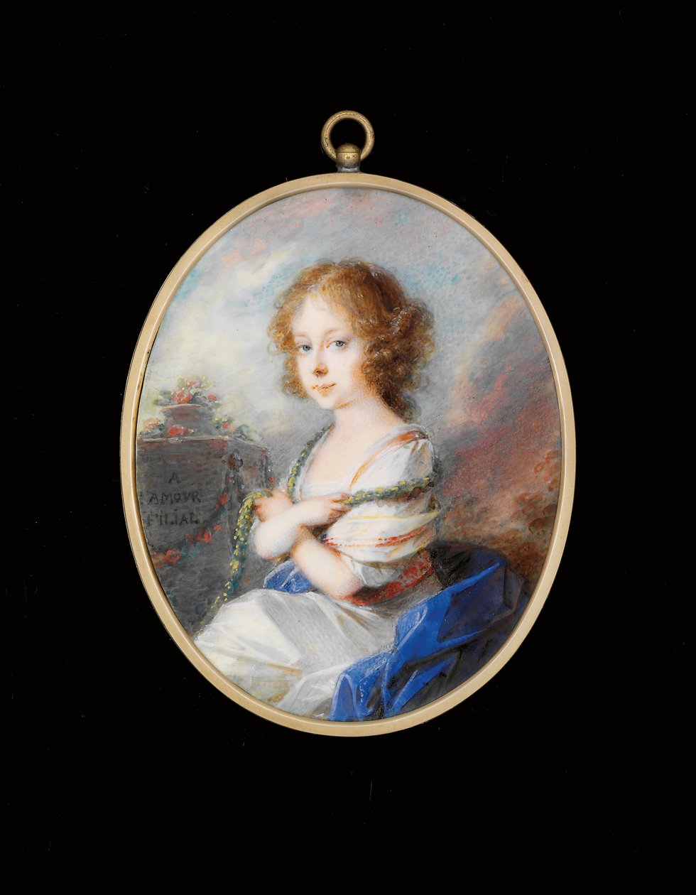 Hraběnka Molly Zichy-Ferraris (pigment na slonovině v pozlaceném kovovém rámu) od Friedrich Heinrich Fuger