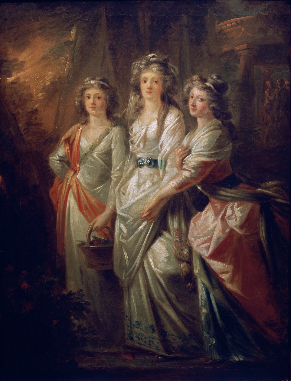 Hraběnky Elisabeth, Christiane a Marie Karoline von Thun od Friedrich Heinrich Fuger