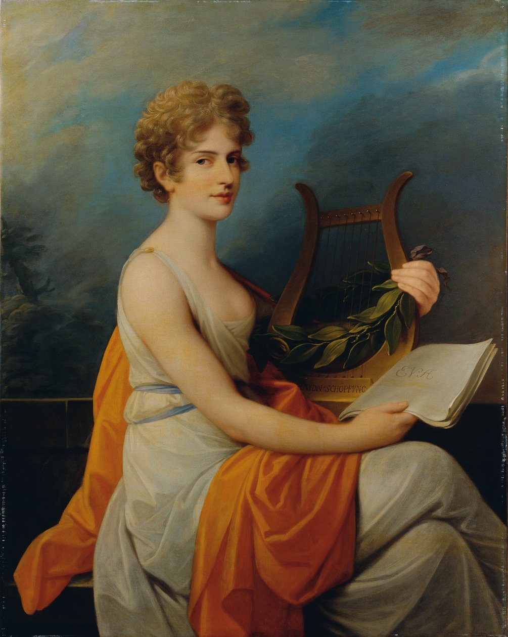 Dvorní operní pěvkyně Theresia Saal jako „Eva“ ve hře Josepha Haydna „Stvoření“ od Friedrich Heinrich Fuger