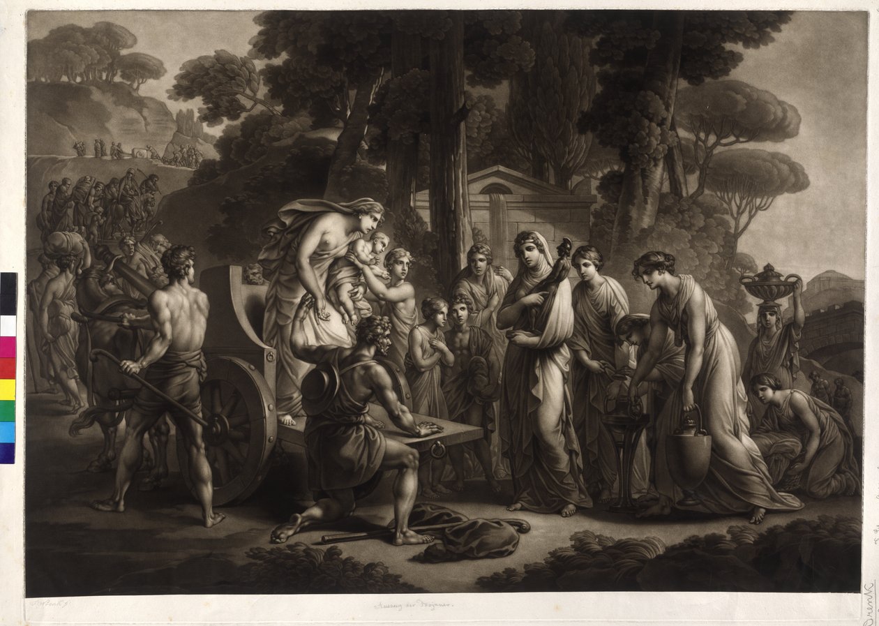 Lucius Albinus nabízí vestálským pannám svůj vůz na adrese od Friedrich Heinrich Fuger