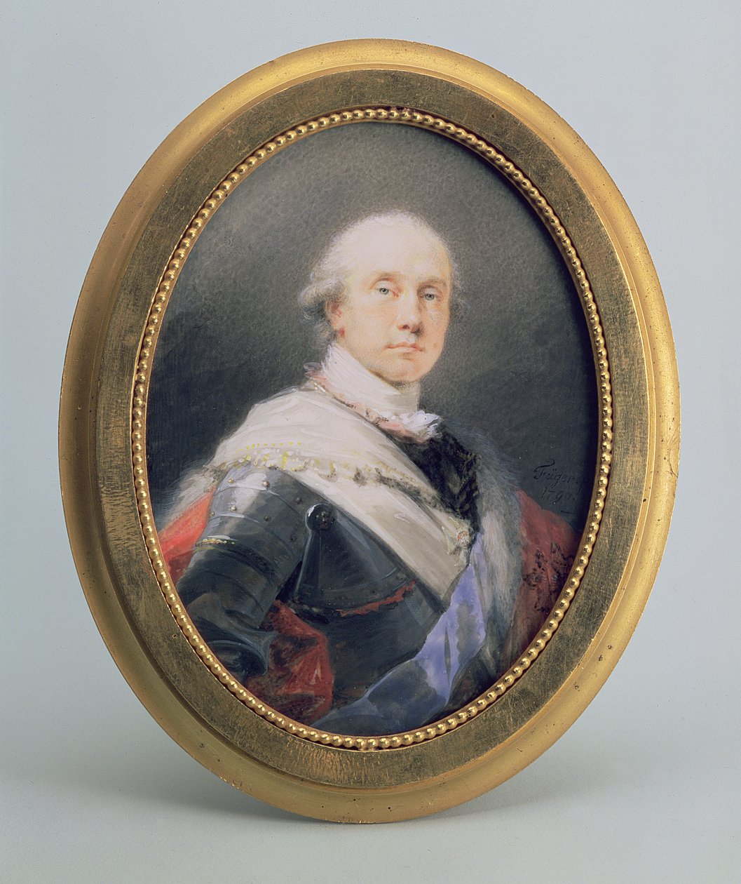 Portrét prince Karla Mikuláše Othona z Nassau-Siegen, 1790 (kvaš na slonovině) od Friedrich Heinrich Fuger