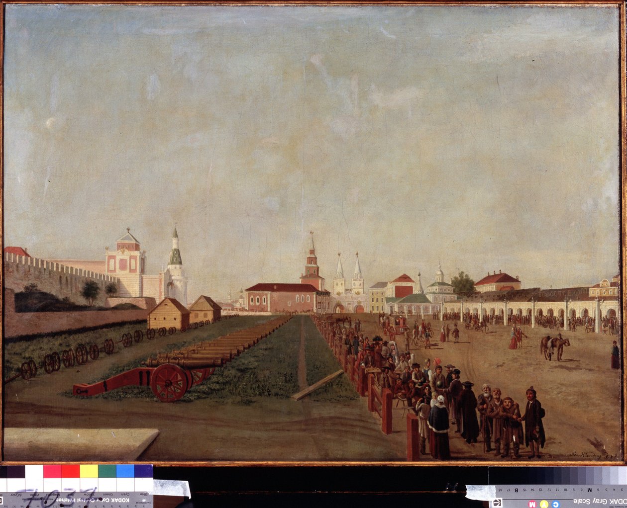 Rudé náměstí v Moskvě. Obraz Friedricha Hilferdinga (1710-1798), olej na plátně, kolem roku 1780. Německé umění 18. století. Státní ruské muzeum, Petrohrad. od Friedrich Hilferding