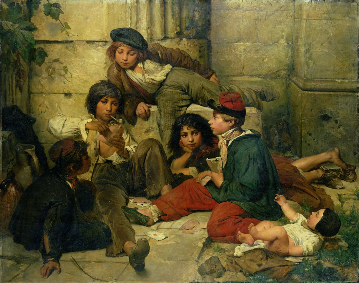 Děti z pařížských ulic, 1852 od Friedrich Karl Hausmann