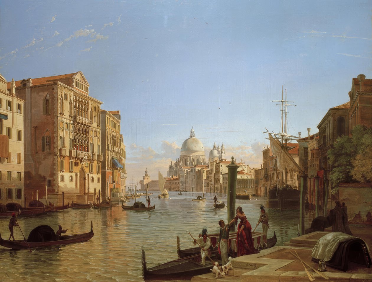 Canal Grande mit Palazzo Cavallo- Franchetti, Santa Maria d od Friedrich Nerly