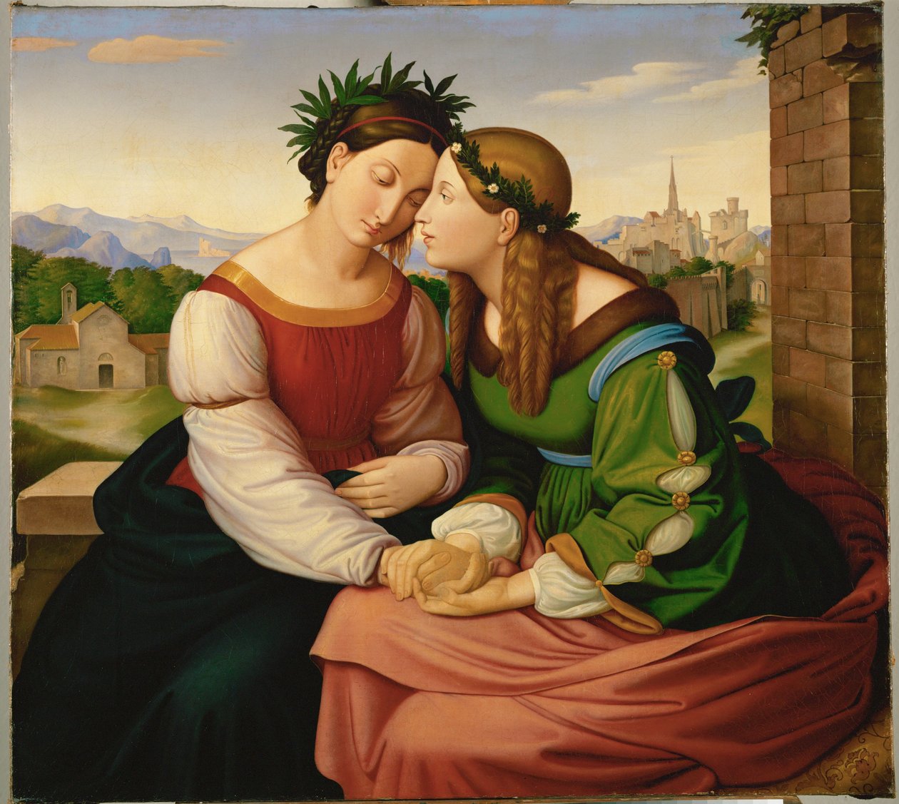 Německo a Itálie, po roce 1828 (olej na plátně) od Friedrich Overbeck