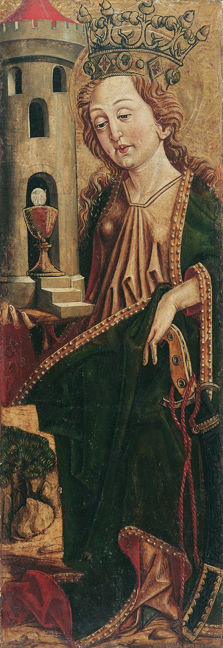 Svatá Barbora (uvnitř) a sv. Kasián (venku) od Friedrich Pacher (Umkreis)
