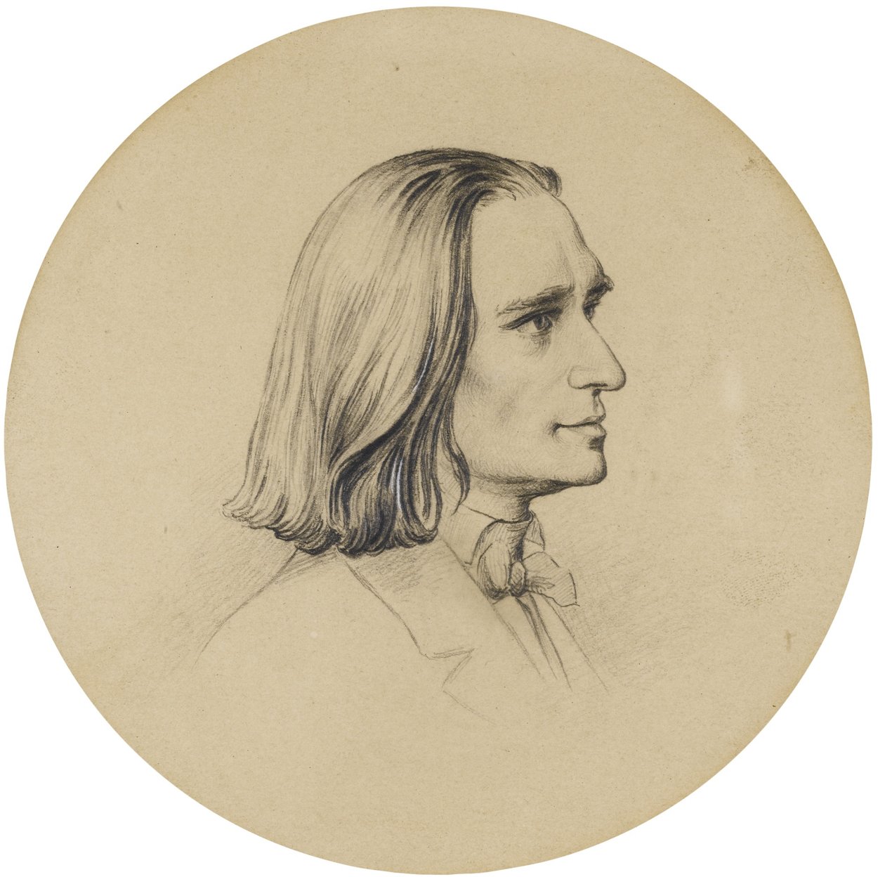 Portrét skladatele Franze Liszta 1811-1886 od Friedrich Preller the Elder