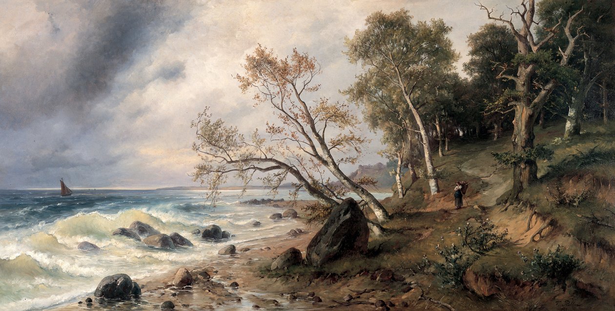 Pobřeží Baltského moře na ostrově Vilm od Friedrich Preller the Younger