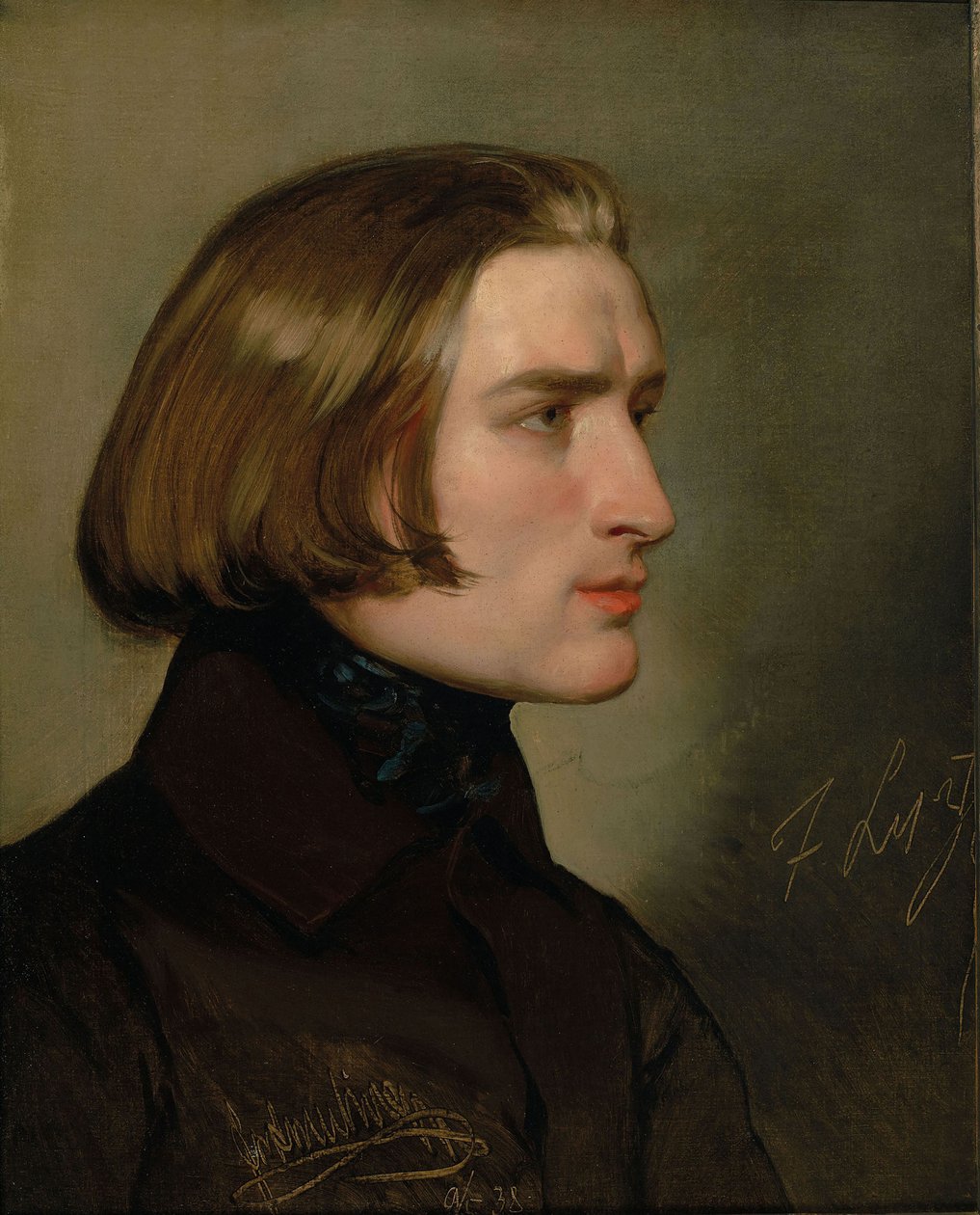 Portrét Franze Liszta 1811-1886, 1838. od Friedrich Ritter von Amerling