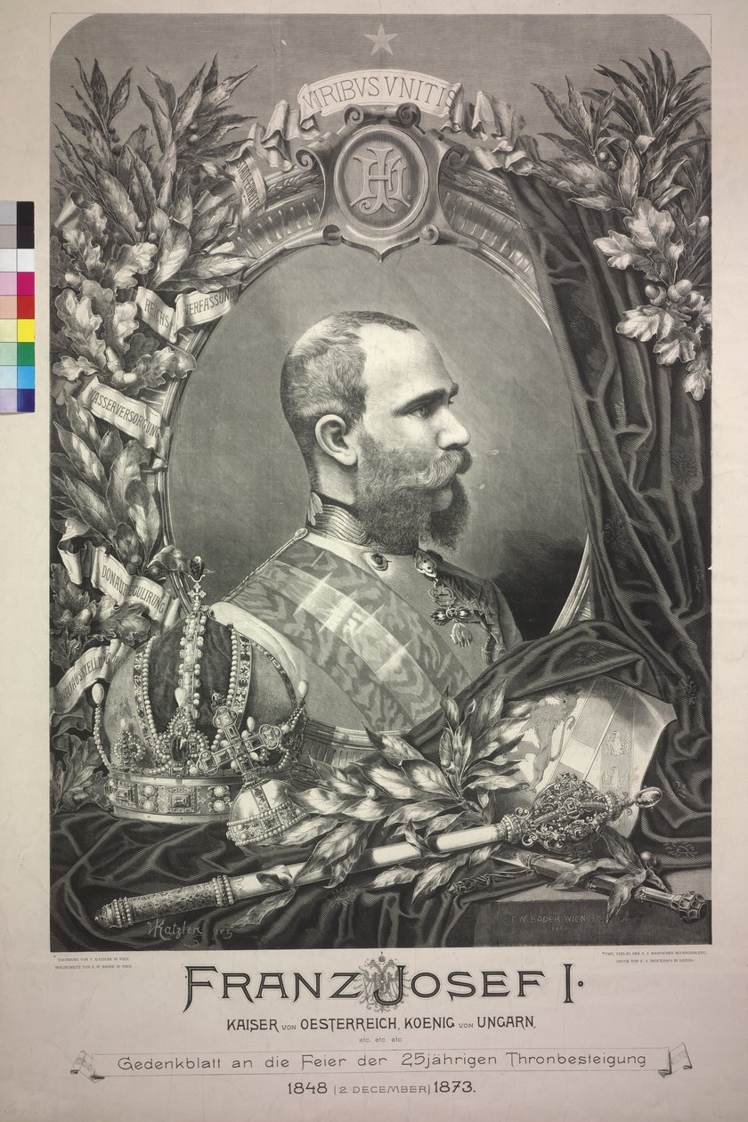 Rakouský císař František Josef I. od Friedrich Wilhelm Bader
