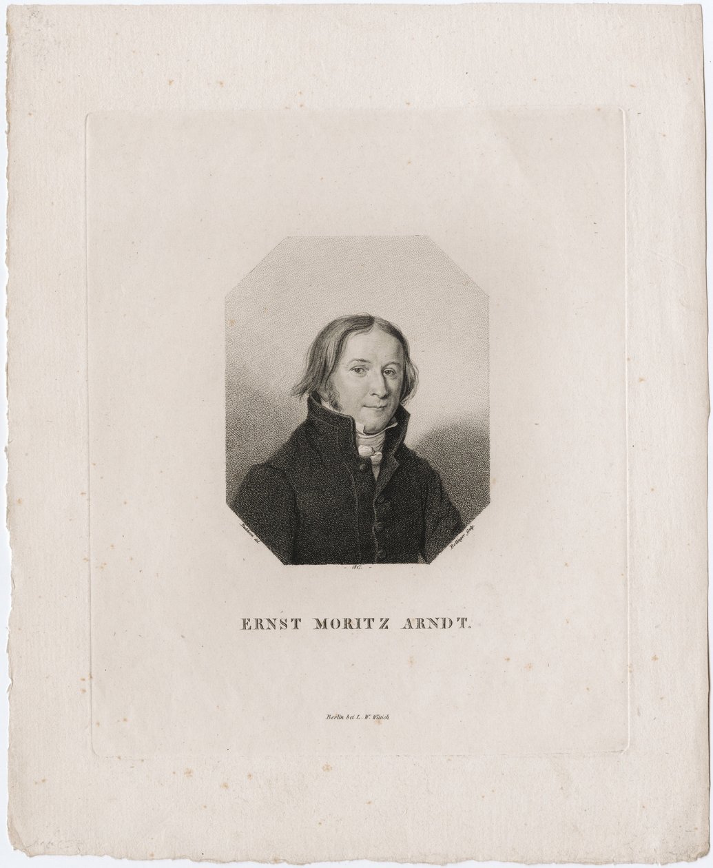 Portrét Ernsta Moritze Arndta, 1817 od Friedrich Wilhelm Bollinger