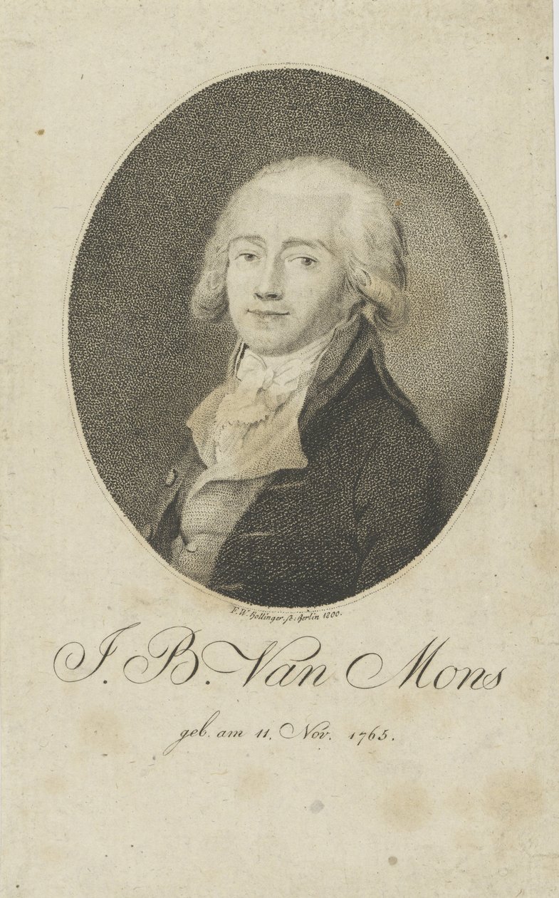 Portrét Jean-Baptiste Van Mons 1765-1842, 1800. od Friedrich Wilhelm Bollinger