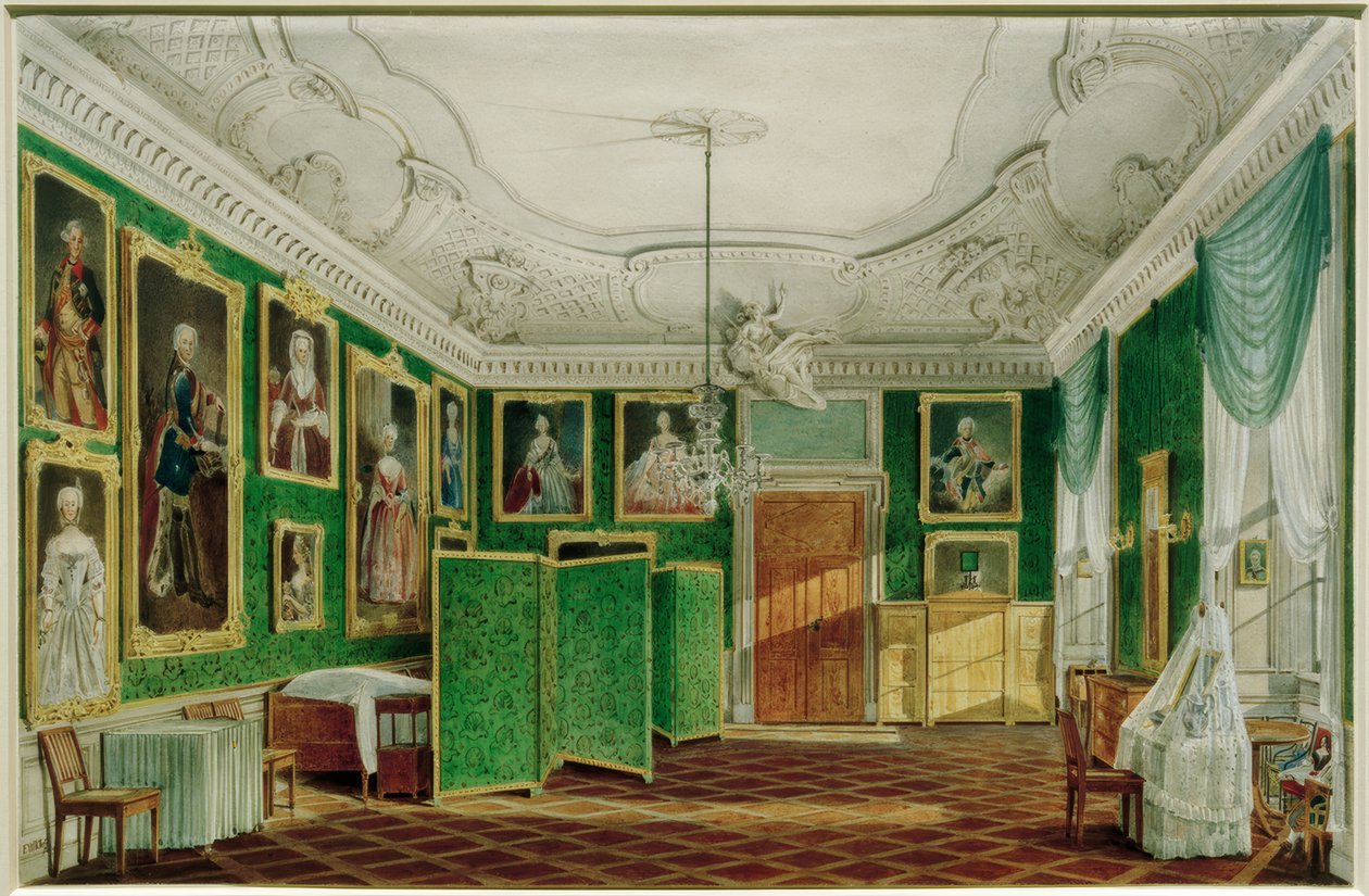 Berl. Městský palác, ložnice princezny Marie od Friedrich Wilhelm Klose