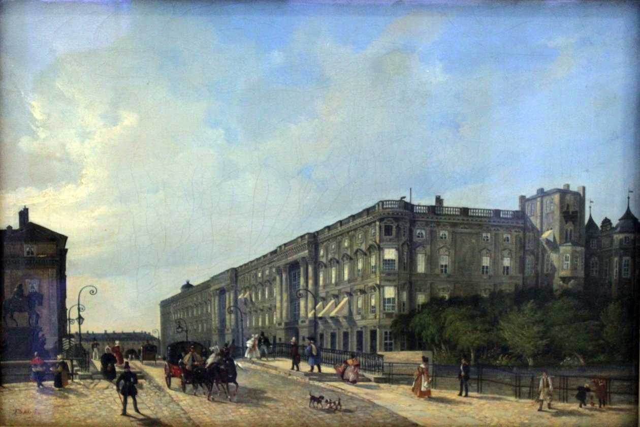 Berlínský zámek a Dlouhý most od Friedrich Wilhelm Klose