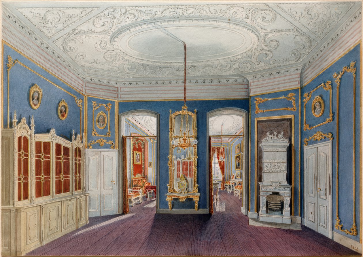 Knihovna paláce Charlottenburg od Friedrich Wilhelm Klose