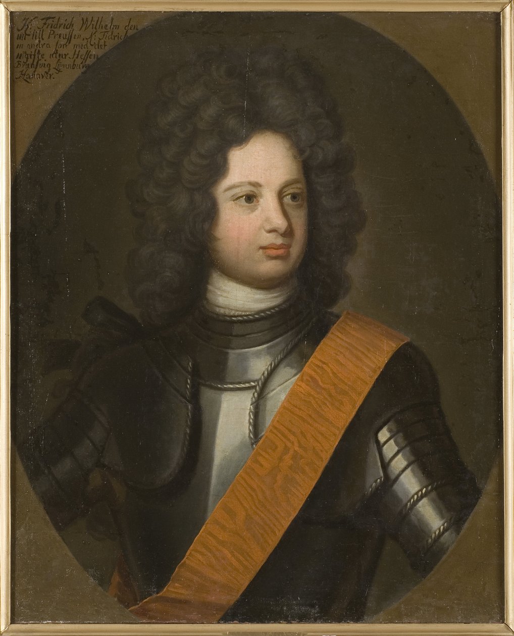 Frederic Guillaume I de Prusse, dit le roi sergent - Portrét Fridricha Viléma I. (1688-1740), krále v Prusku, Weidemann, Friedrich Wilhelm (1668-1750). Olej na plátně, počátek 18. stol.. Rozměr : 88,5x73,5 cm. Národní muzeum Stockholm od Friedrich Wilhelm Weidemann