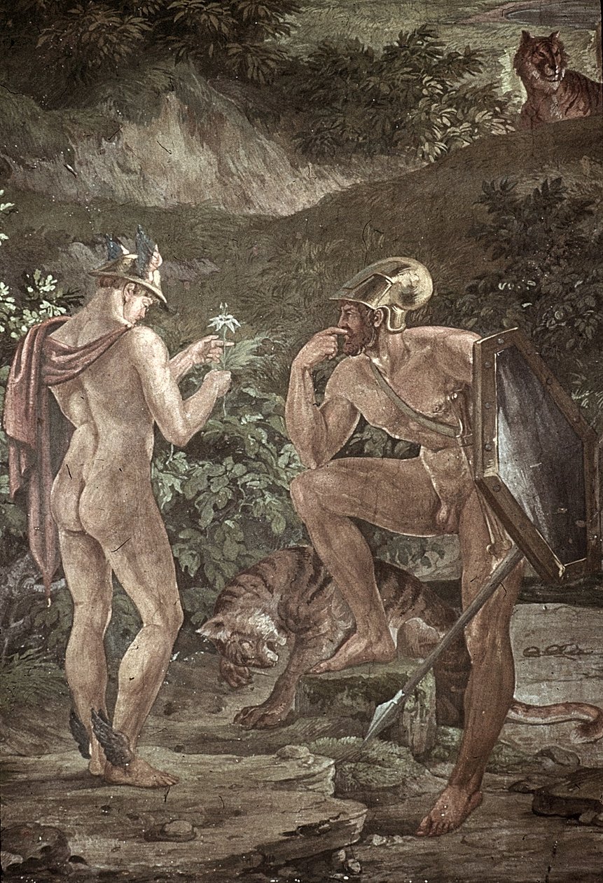 Odysseus na ostrově Circe, Scény z Odyssey od Friedrich the Elder Preller