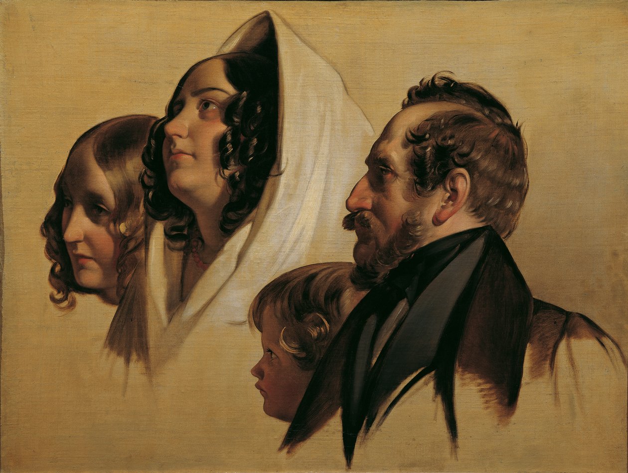 Rodina Johanna Graf von Majlátha od Friedrich von Amerling
