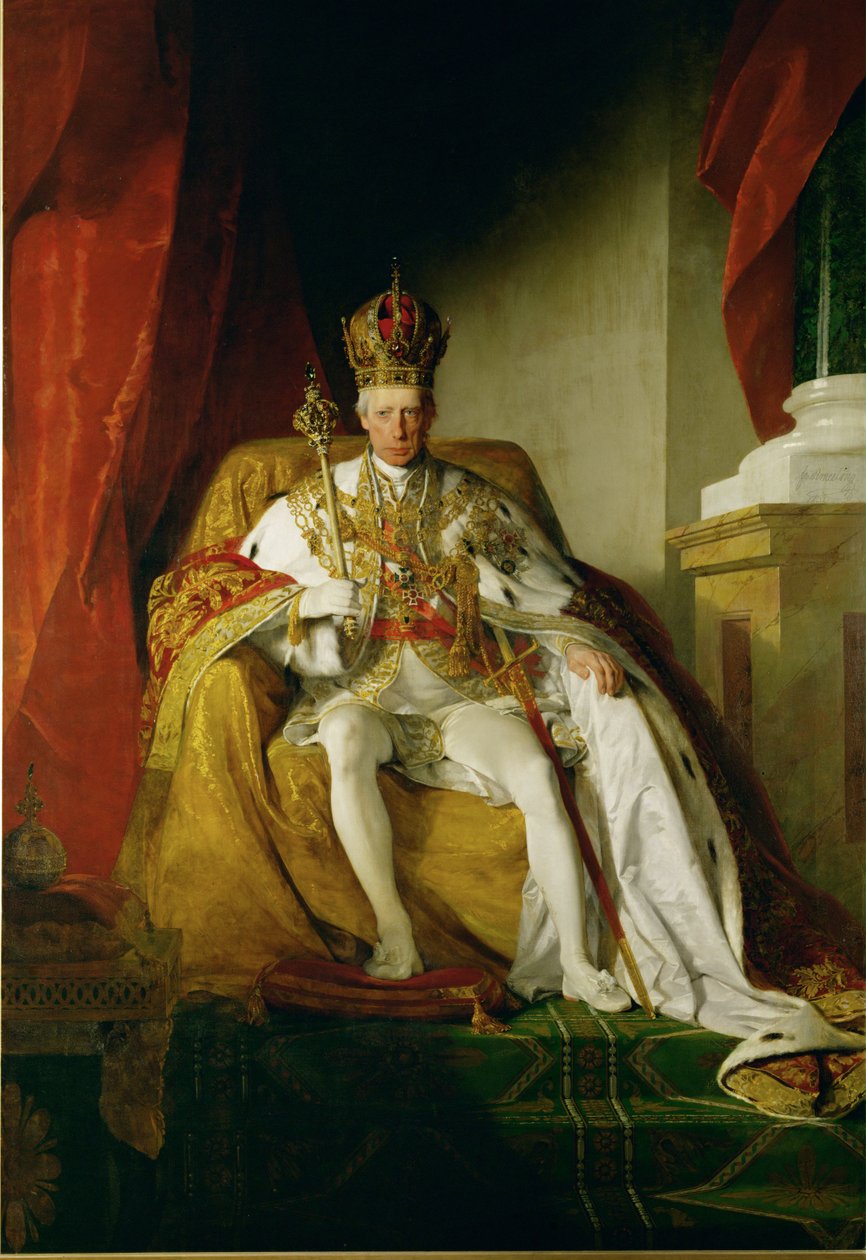 Císař František I. v korunovačním rouchu rakouského císařství ... od Friedrich von Amerling