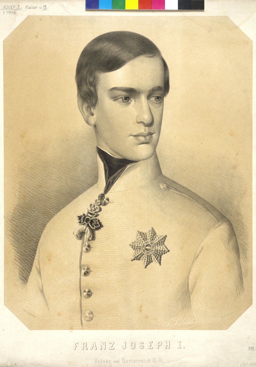 Rakouský císař František Josef I. od Friedrich von Amerling