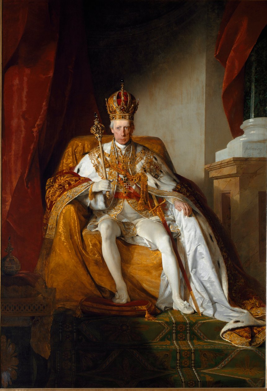 Portrét rakouského císaře Františka II. v císařském rouchu od Friedrich von Amerling