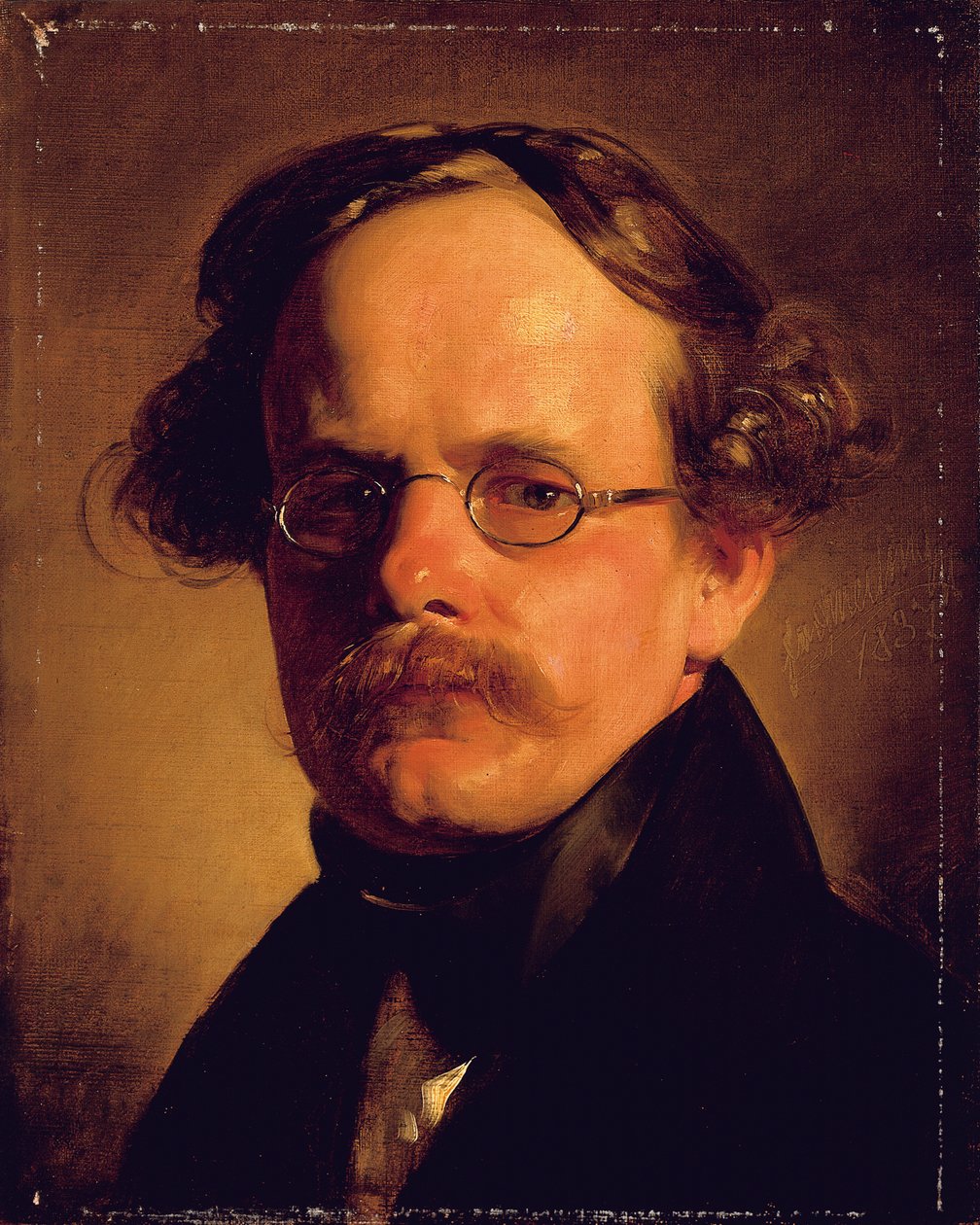 Portrét rytce Franze Xavera Stobera, 1837 od Friedrich von Amerling