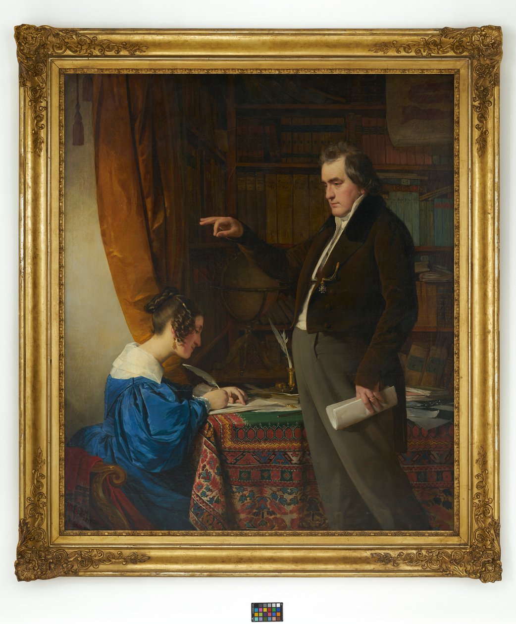Prof. Dr. Ignaz Rudolf Bischoff von Altenstern diktující své manželce Johanně od Friedrich von Amerling