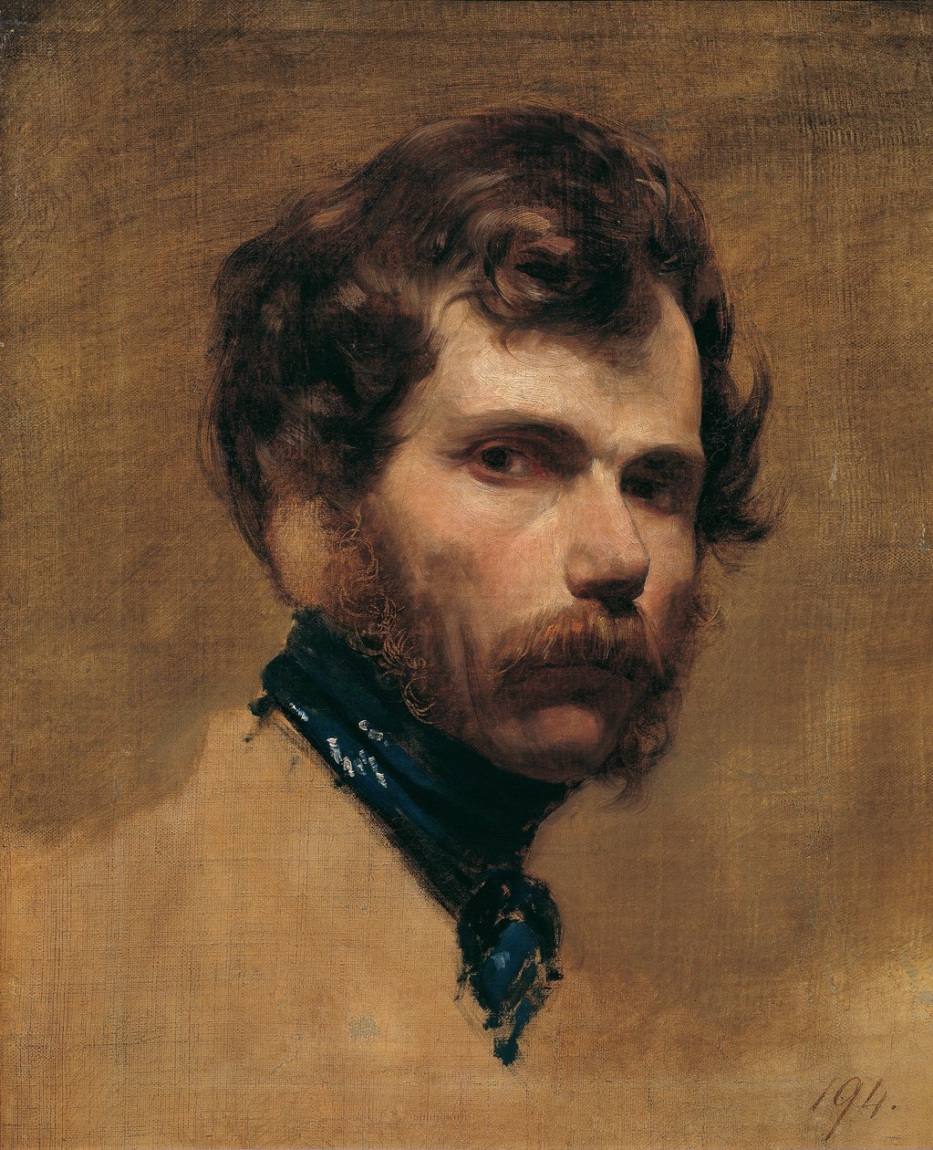 Autoportrét s modrou kravatou od Friedrich von Amerling