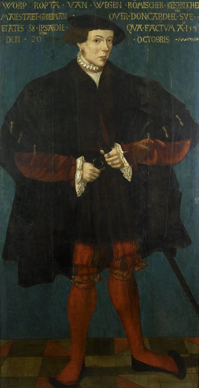 Portrét Throwa Ropty, hlavního soudce východního Dongeradeelu od Friese School 1542