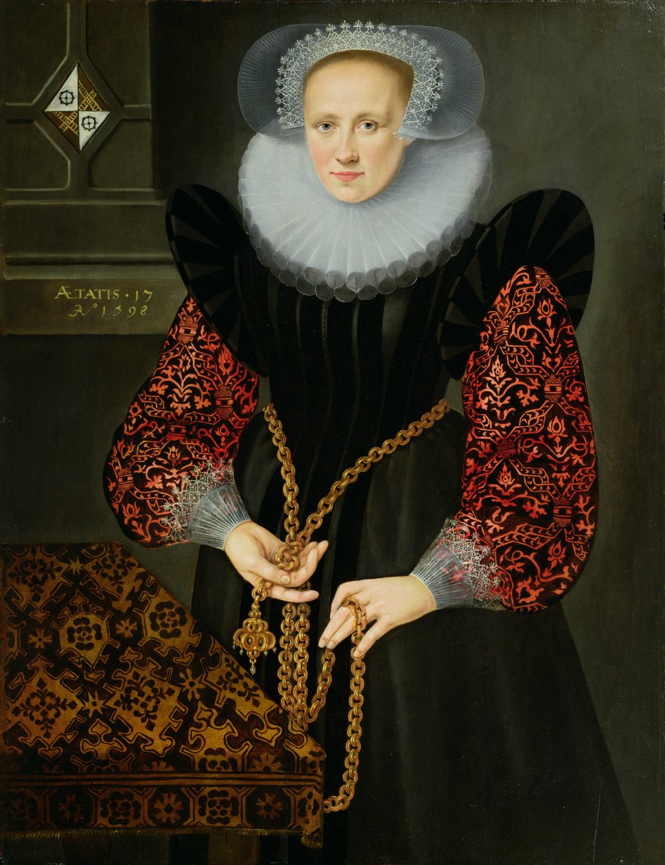 Portrét Aefge Gijbland, sedmnáctiletý, 1598 od Friesian School