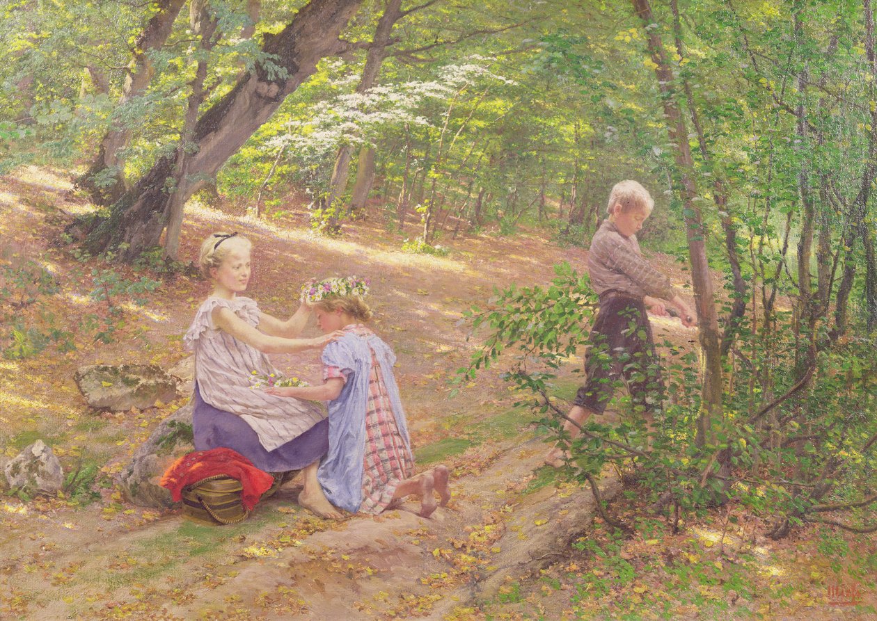 Věnec z květin, 19. století od Frigyes Friedrich Miess
