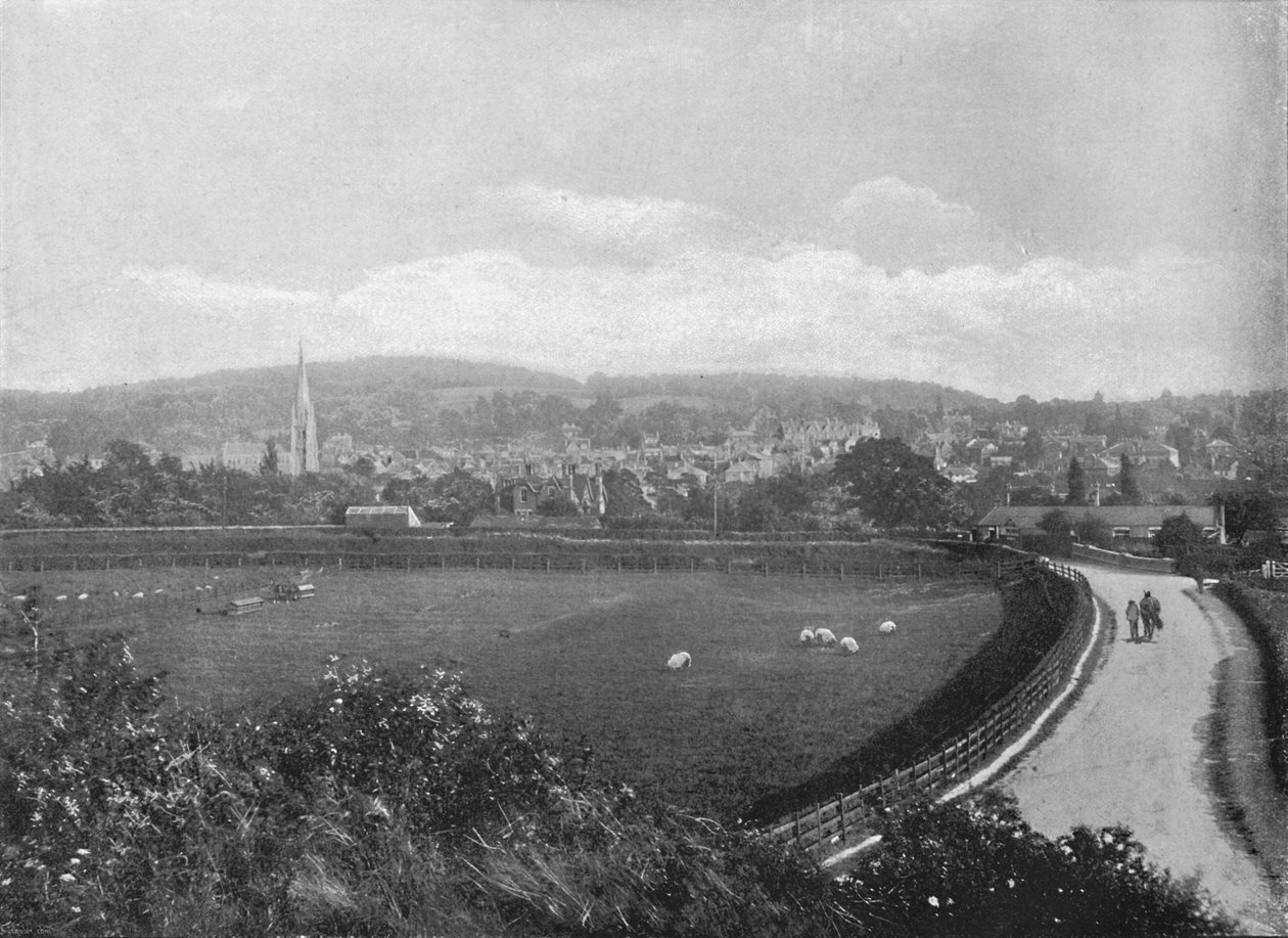 Dorking: From Above The Station, c1896 od Frith and Co