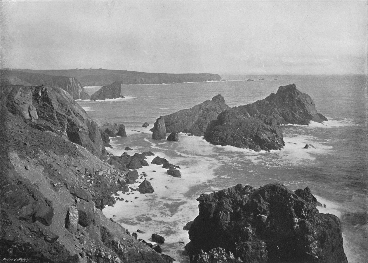 Old Lizard Head a Kynance Cove, c1896 od Frith and Co