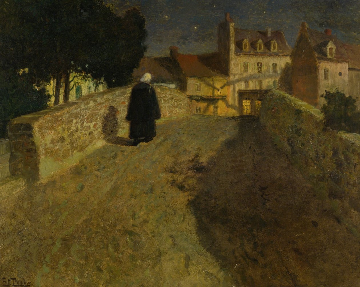 Směrem k Pont Lovignon (Pont Fleuri) v Quimperlé od Fritz Thaulow