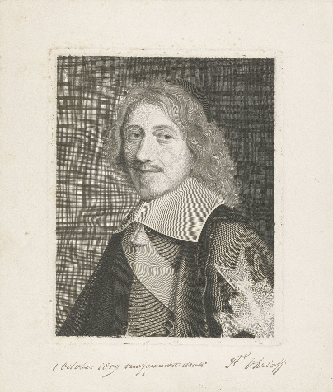 Portrét kancléře Michela Le Telliera od Frits Ohrloff (signed by artist)