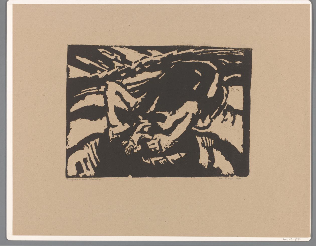 Klečící muž od Frits van den Berghe (signed by artist)