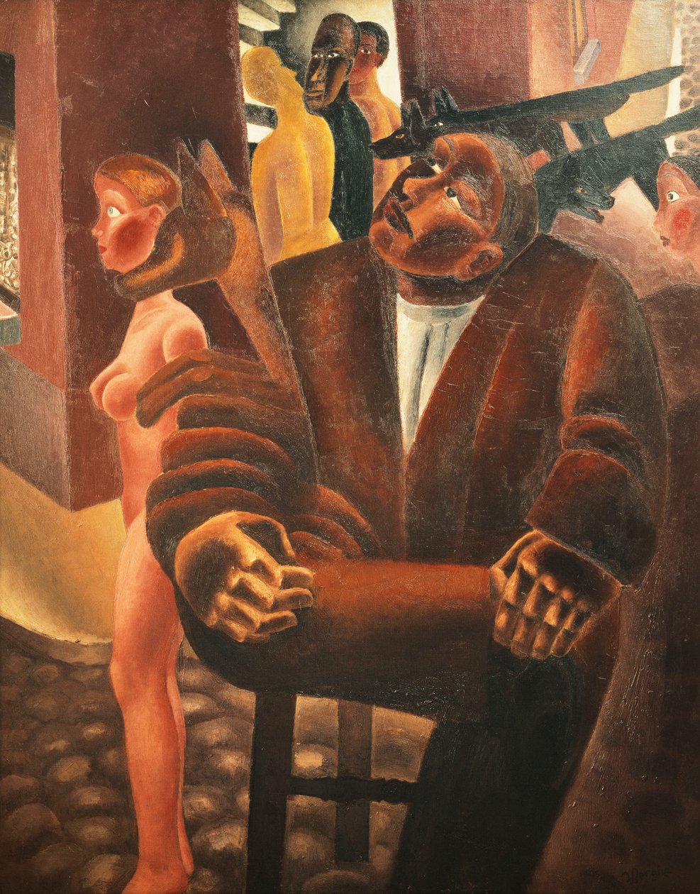 denní snění; Le Reve Eveille - Dream at Wake, cca 1926-27 (olej na plátně) od Frits van den Berghe
