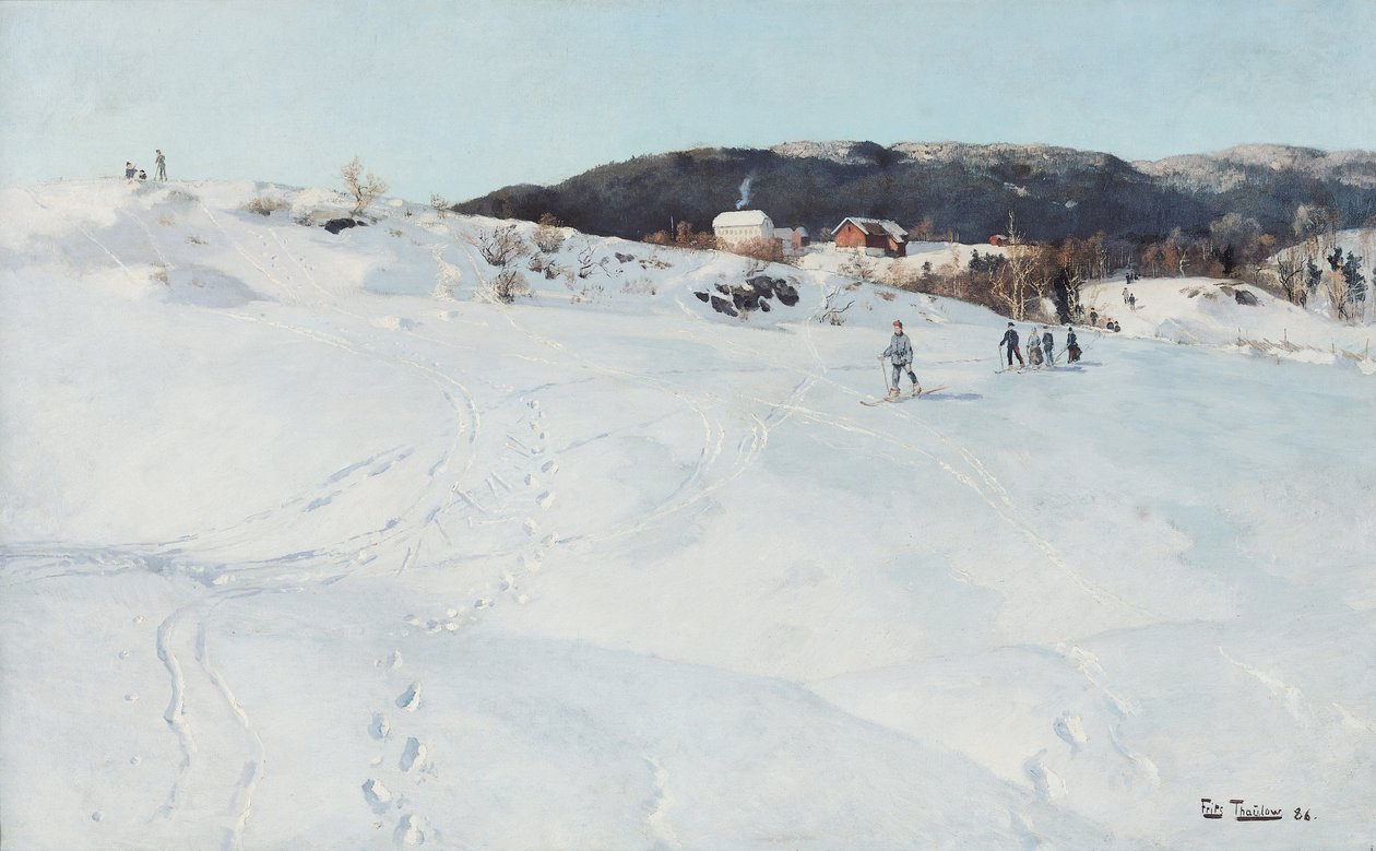 Zimní den v Norsku, 1886 od Frits Thaulow
