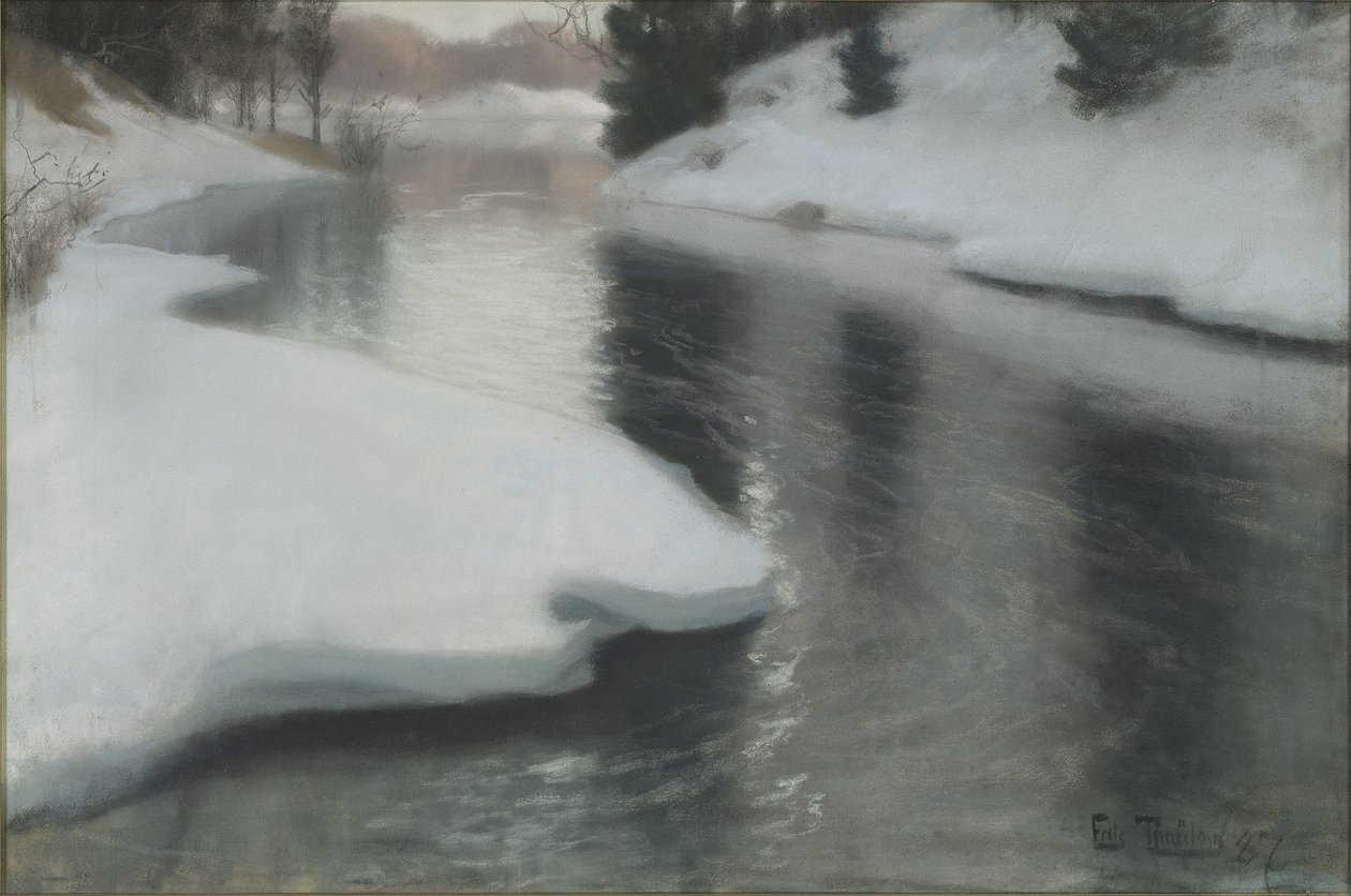 Jarní tání, 1887 od Frits Thaulow