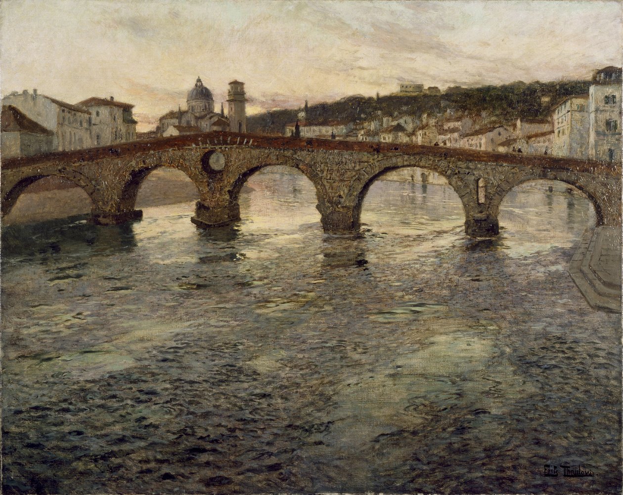 Řeka Adige ve Veroně, 1899 od Frits Thaulow