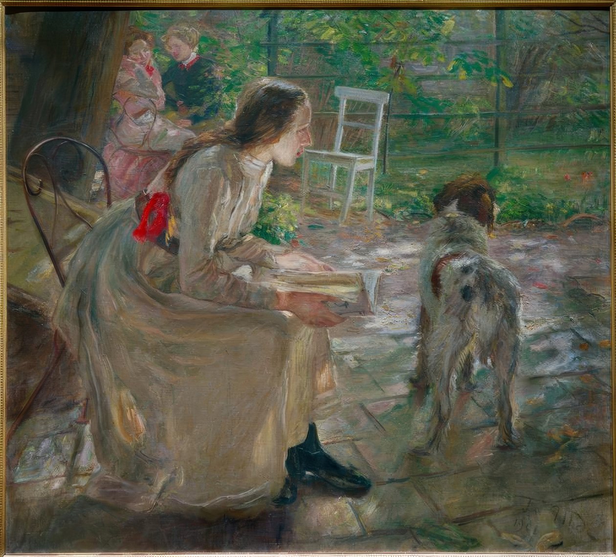 Umělcovy dcery v zahradě od Fritz von Uhde