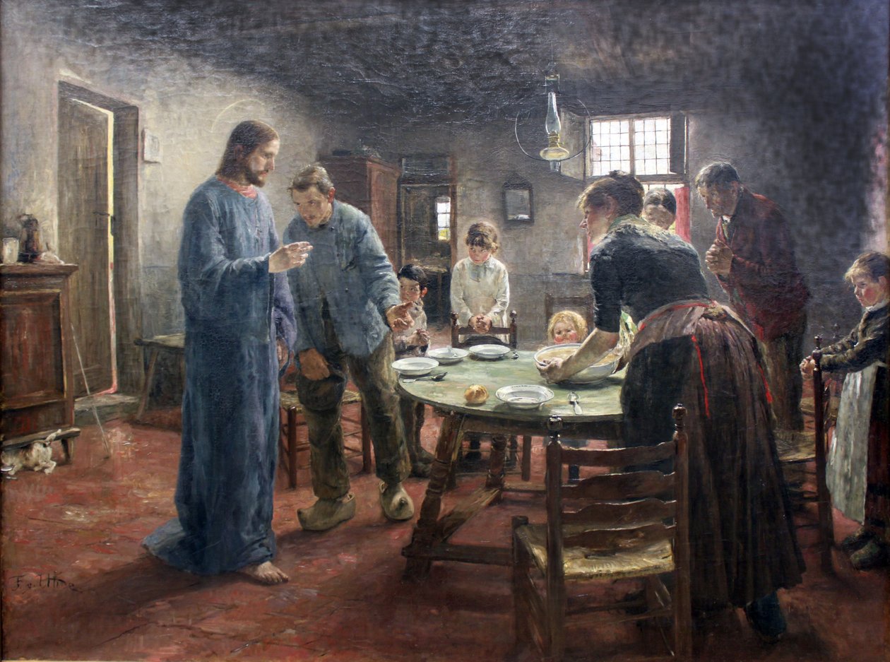 Milost před jídlem od Fritz von Uhde