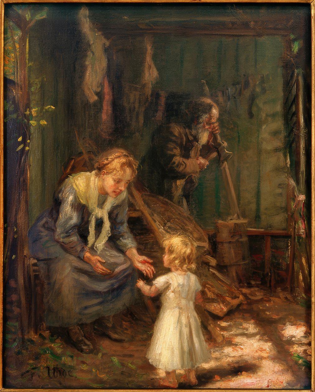 Svatá rodina v dílně od Fritz von Uhde