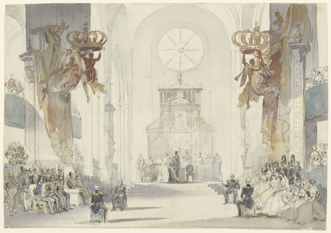 Sňatek princezny Louise s princem Charlesem Švédským od Fritz Ludwig von Dardel