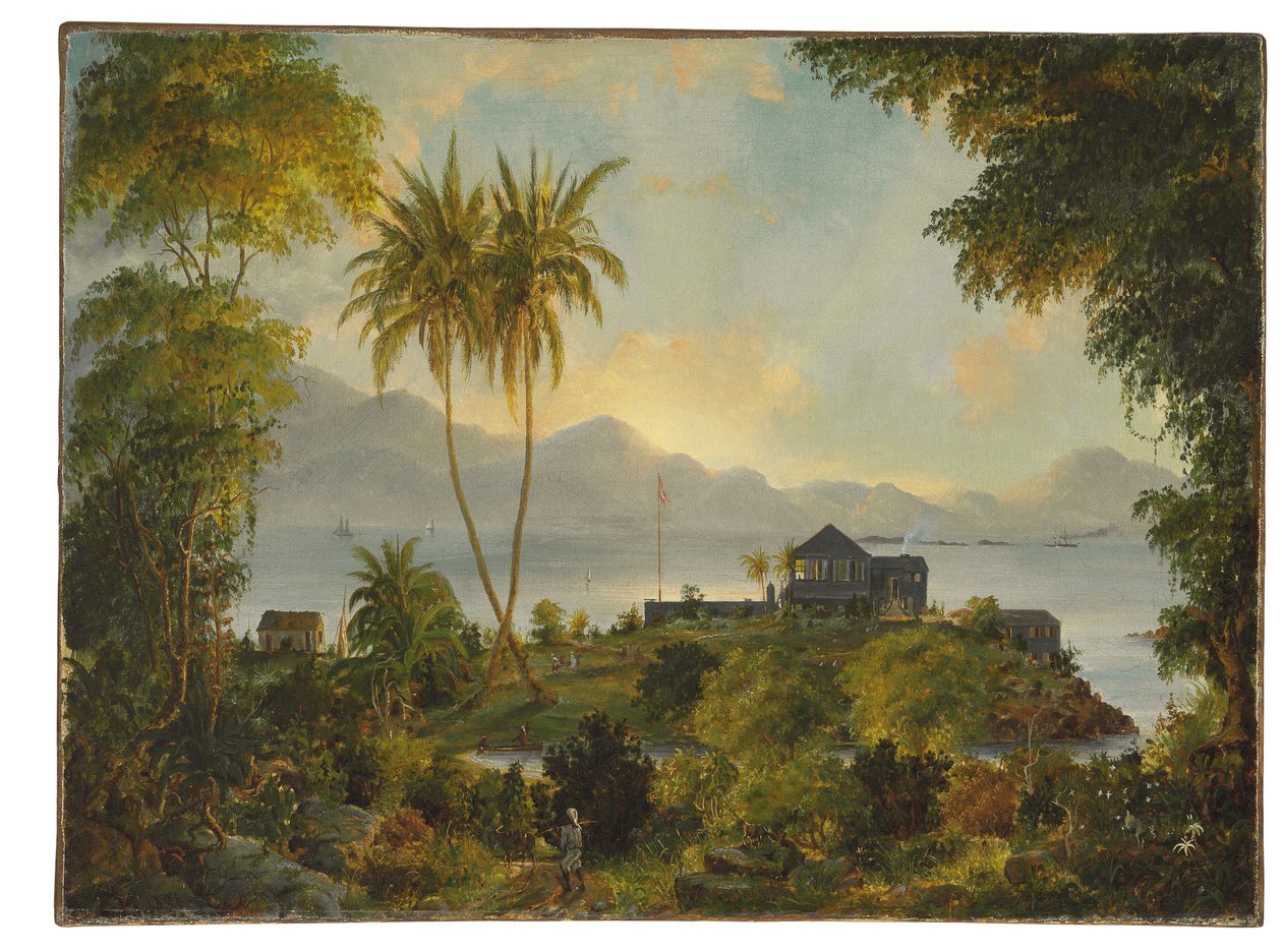 Cruz Bay; Cinnamon Bay, Tanskan Länsi-Intiat (Yhdysvaltain Neitsytsaaret) od Fritz Siegfried Georg Melbye