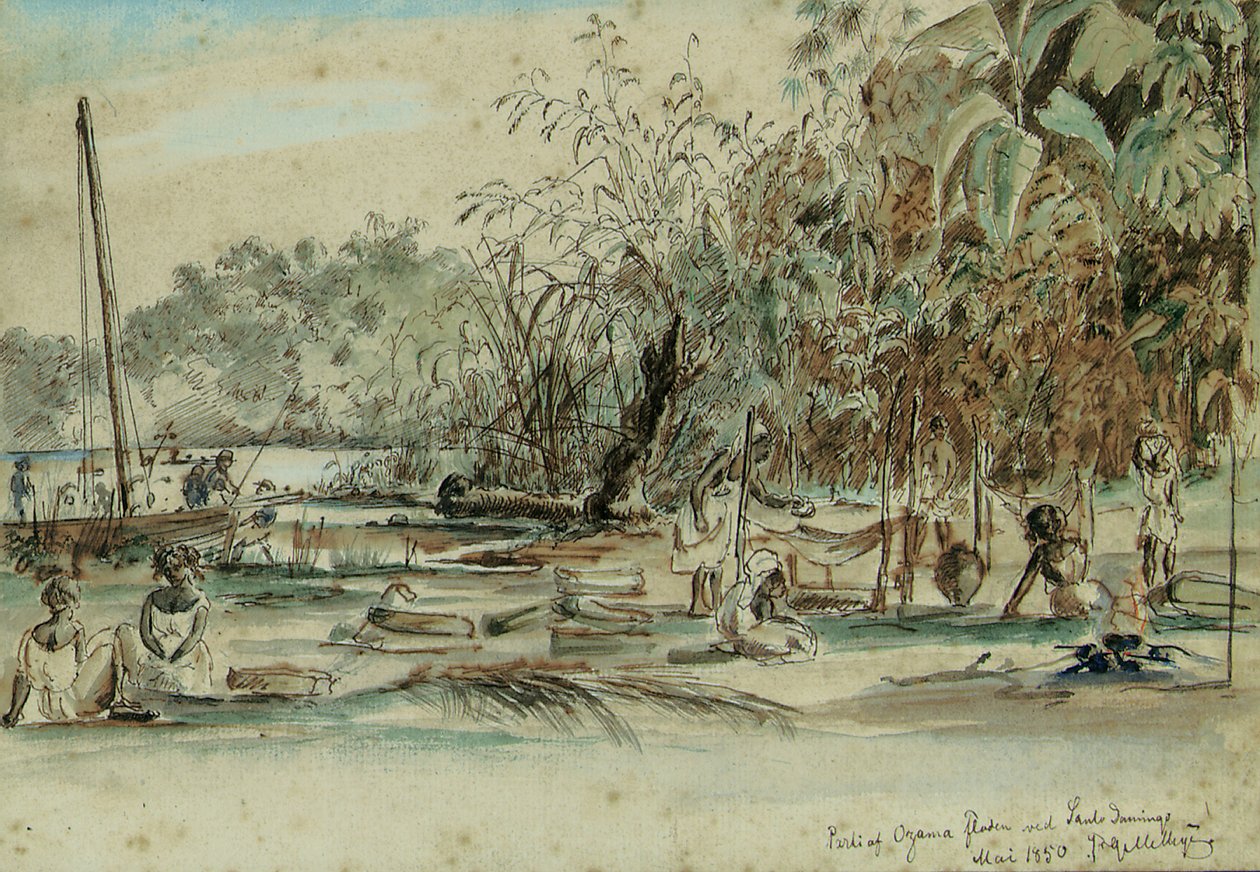 Santo Domingo, St. Thomas, 1850 od Fritz Siegfried Georg Melbye