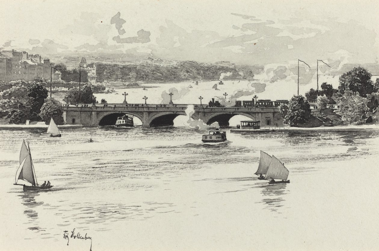 Lombardsbrucke od Fritz Stoltenberg