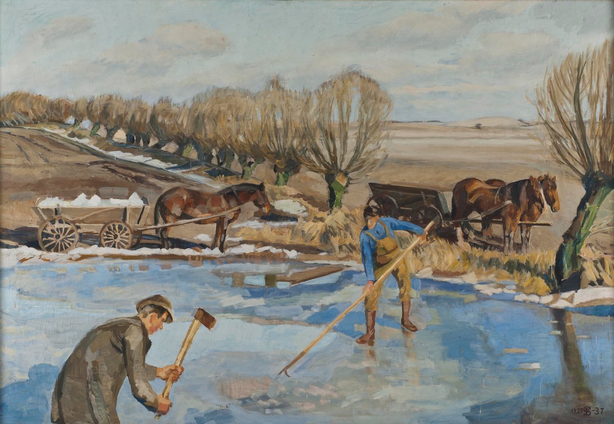 Farmhands fetching Ice, 1927 od Fritz Syberg