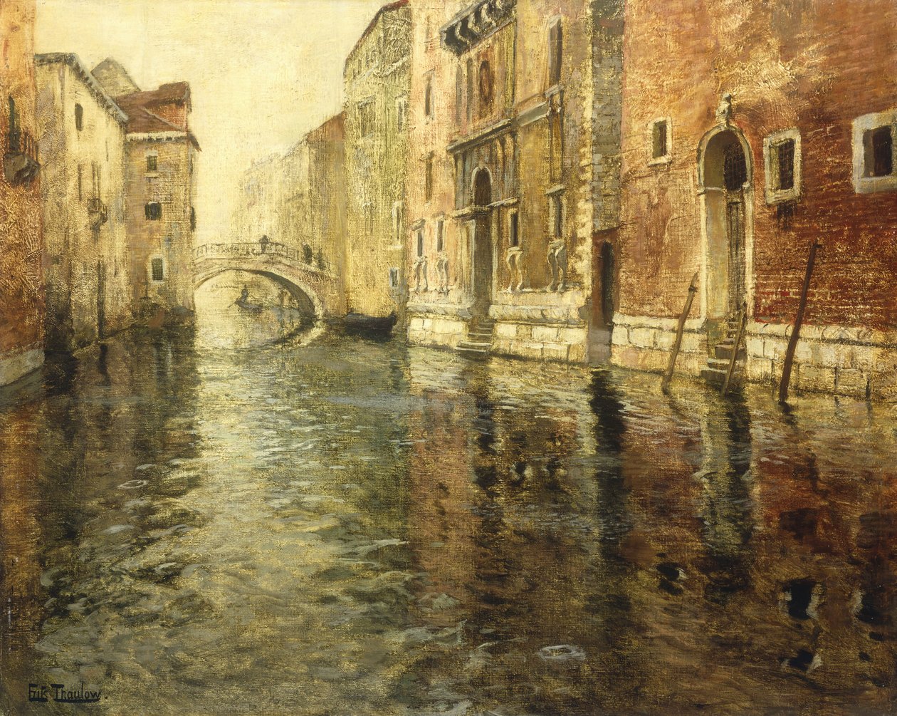 Scéna z Benátského kanálu od Frits Thaulow